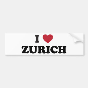 Autocollant De Voiture I coeur Zurich Suisse