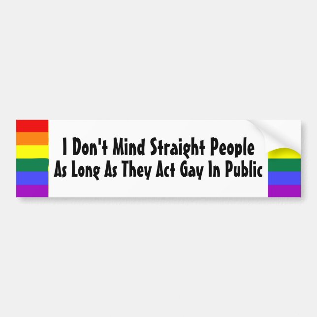 Autocollant De Voiture I Don't Mind Straight (Devant)