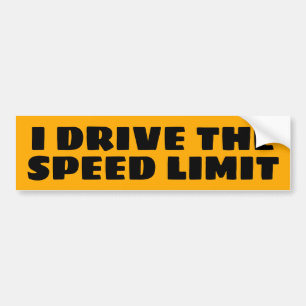AUTOCOLLANT DE VOITURE I DRIVE THE SPEED LIMIT