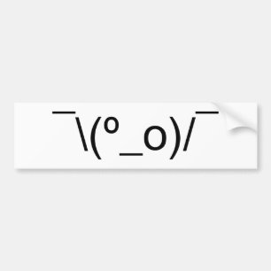 Autocollant De Voiture I Dunno LOL\\(º_o)/° Emoticon Japonais Kaomoji