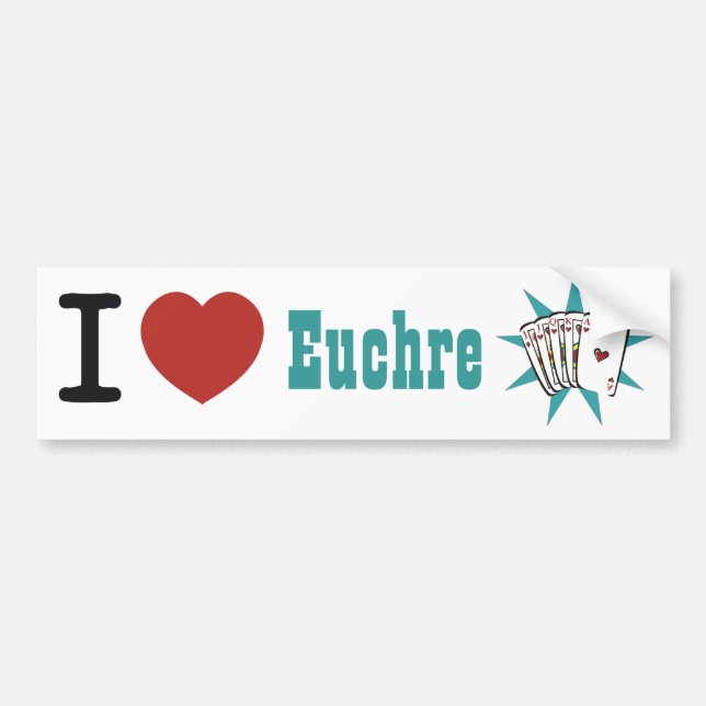 Autocollant De Voiture I Euchre de coeur (Devant)
