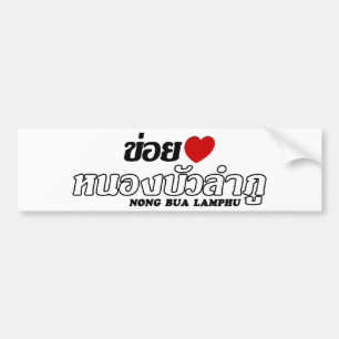 Autocollant De Voiture I Heart (Amour) Nong Bua Lamphu, Isan, Thaïlande