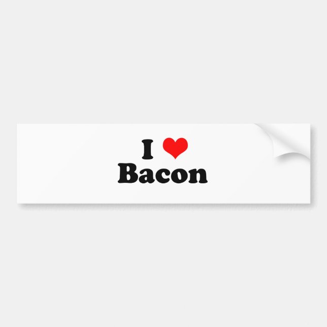 Autocollant De Voiture I Heart bacon (Devant)