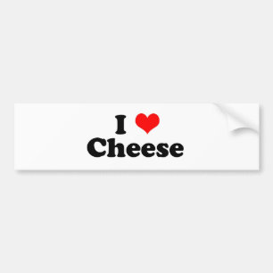 Autocollant De Voiture I Heart Cheese