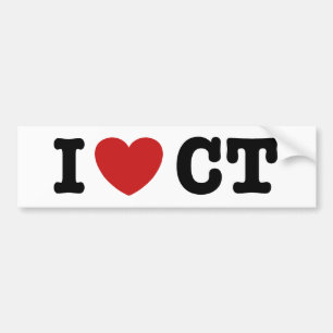 Autocollant De Voiture I Heart CT