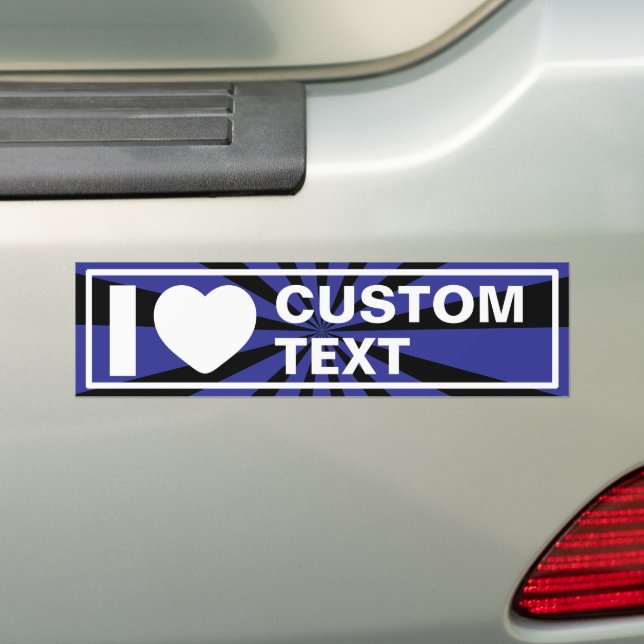 Autocollant De Voiture I Heart Custom Retro (En voiture)