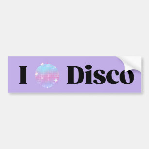 Autocollant De Voiture I heart disco ball funny glam bumper sticker
