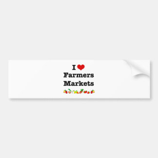 Autocollant De Voiture I Heart Farmers Marchés