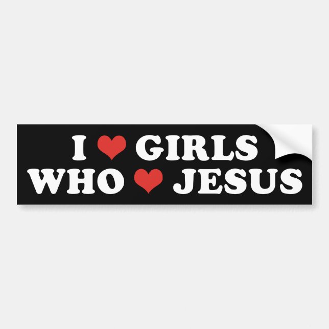 Autocollant De Voiture I Heart Girls (Devant)