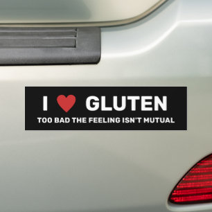 Autocollant De Voiture I Heart Gluten