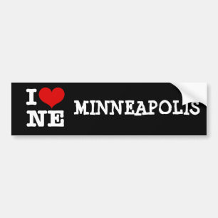 Autocollant De Voiture I Heart Northeast Minneapolis!