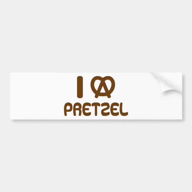 Autocollant De Voiture I Heart Pretzel (Devant)