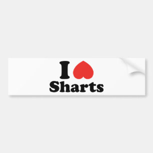 Autocollant De Voiture I Heart Sharts