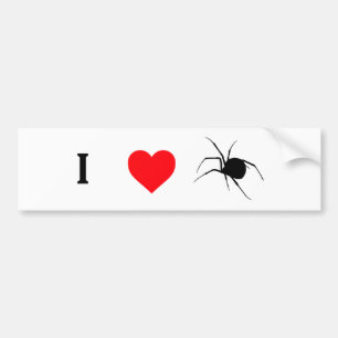 Autocollant De Voiture I Heart Spiders
