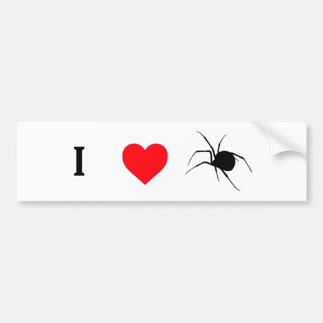 Autocollant De Voiture I Heart Spiders (Devant)