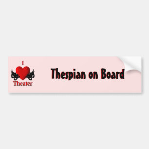 Autocollant De Voiture I Heart Theatre
