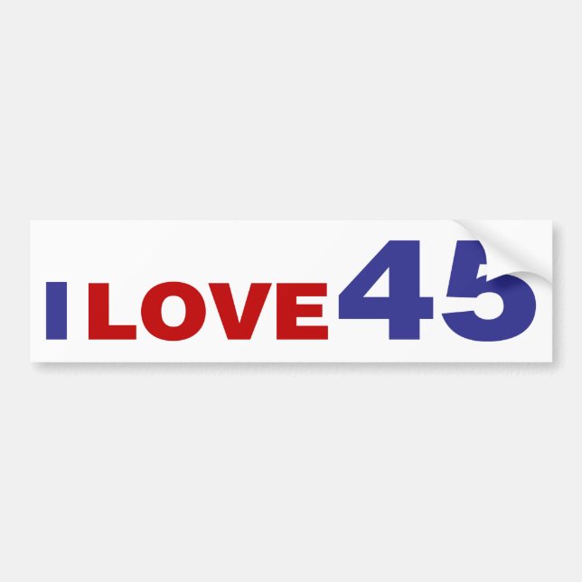 Autocollant De Voiture I Love 45 (Devant)