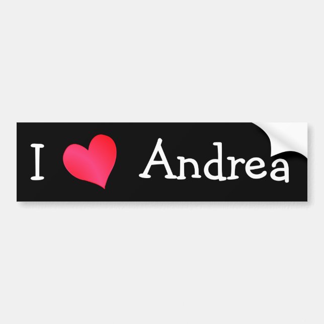 Autocollant De Voiture I Love Andrea (Devant)