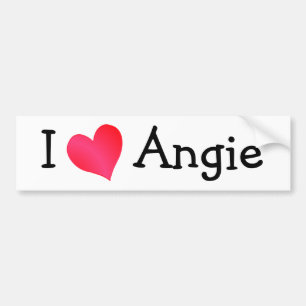 Autocollant De Voiture I Love Angie