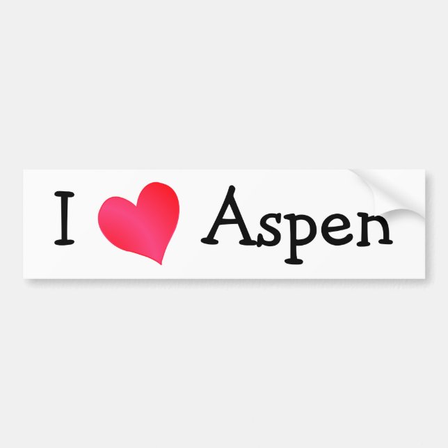 Autocollant De Voiture I Love Aspen (Devant)