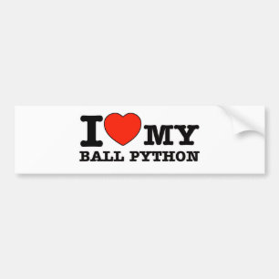Autocollant De Voiture I Love ball python