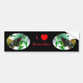 Autocollant De Voiture I Love Butterflies Nature