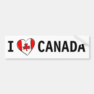Autocollant De Voiture I Love Canada