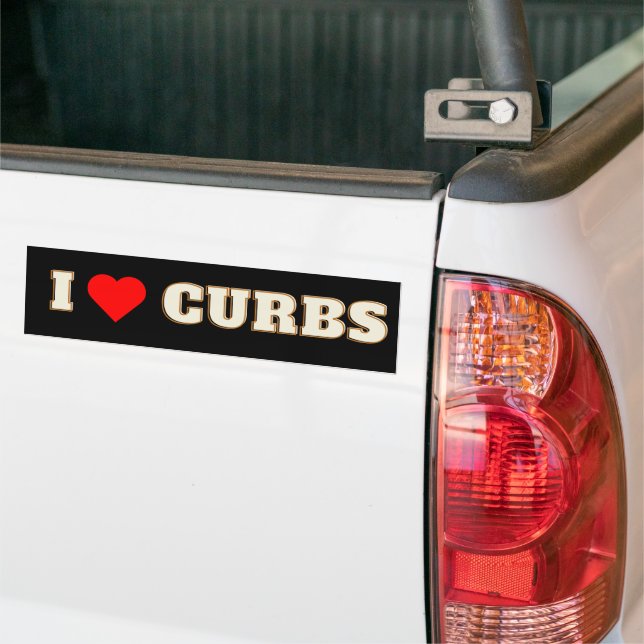 Autocollant De Voiture I Love Curbs Mauvais Chauffeur Sticker (Sur camion)