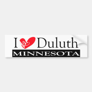 Autocollant De Voiture I Love Duluth Minnesota