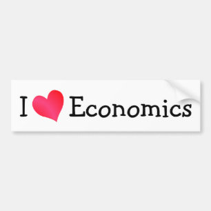 Autocollant De Voiture I Love Economics