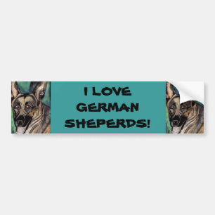 Autocollant De Voiture I LOVE GERMAN SHEPERDS bumper sticker