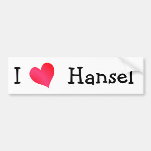 Autocollant De Voiture I Love Hansel