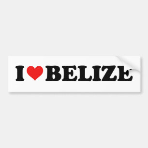 Autocollant De Voiture I Love Heart Belize Travel Souvenir
