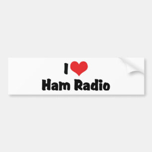 Autocollant De Voiture I Love Heart Ham Radio - Amateur Radio Lover