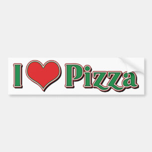 Autocollant De Voiture I Love Heart Pizza