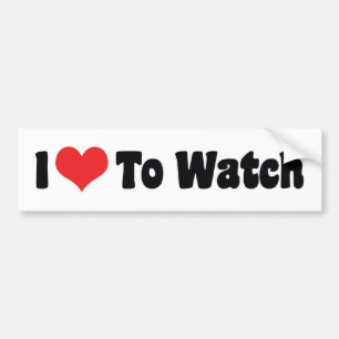 Autocollant De Voiture I Love Heart To Bird Watch - Oiseau Lover