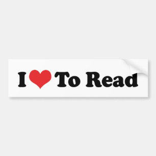 Autocollant De Voiture I Love Heart To Read - Book Lover