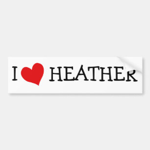 Autocollant De Voiture I Love Heather