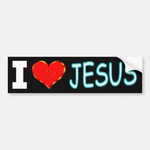 Autocollant De Voiture I Love Jesus