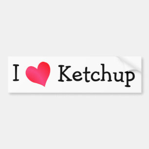 Autocollant De Voiture I Love Ketchup
