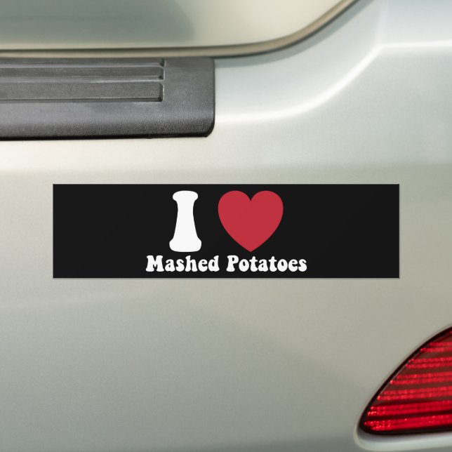 Autocollant De Voiture I Love Mashed Potatoes Thanksgiving Diner Cadeau (En voiture)