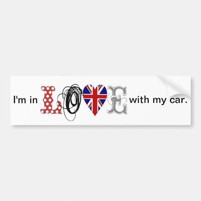 Autocollant De Voiture I LOVE my car-Sticker (Devant)