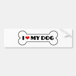 Autocollant De Voiture I Love My Dog