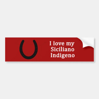 Autocollant De Voiture I Love My Siciliano Indigeno Horse