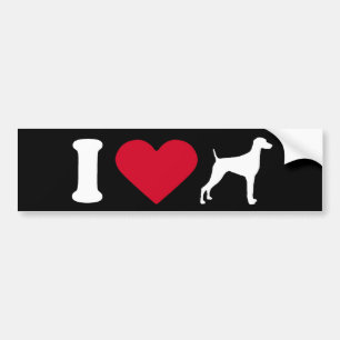 Autocollant De Voiture "I Love my Weimaraner"