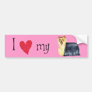 Autocollant De Voiture I love my Yorkie