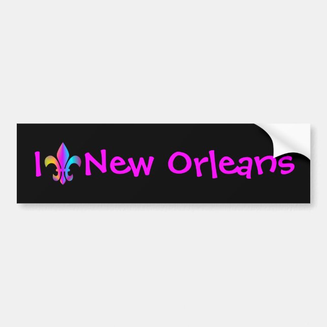 Autocollant De Voiture I Love New Orleans Bumper Sticker (Devant)