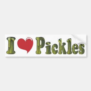 Autocollant De Voiture I Love pickles