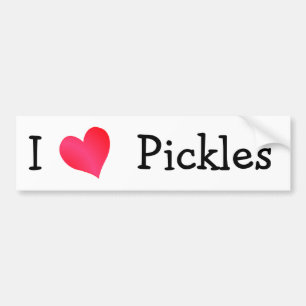 Autocollant De Voiture I Love Pickles