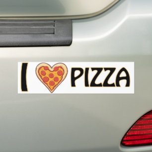 Autocollant De Voiture I love Pizza - Drôle Nourriture Cadeau